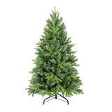 Artificial 5ft Green Christmas Tree with 756 PE/PVC Mixed Branch Tips, memory wireiron wire, Hinged 04280515