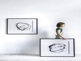 Set of 2 Modern Abstract Wall Art, Square Framed Wall Art, 31.5" x 31.5" W2078130287