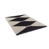 Black & Ivory Modern Area Rug B03597971