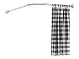 Curved Shower Rod L - Shaped Stainless Steel, Adjustable Stretchable Shower Curtain Rod for 30133873