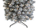 7.5ft Pointed Pencil Shape PVC Material Green Flocking 350 Warm Color Clearance Lights 641 Branches 44700943