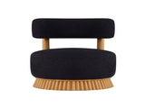 Modern 27.5" W Farmhouse Armless Chair, Wooden Base Featuring Thatched Roof Rod Design, Cozy 10142743