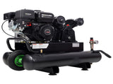 6.5HP Gas Powered 10-Gallon Twin Tank Air Compressor, 143 PSI Wheelbarrow Air Compressor with W465P422104