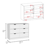 Basilea 4 Drawers Dresser, 2 Cabinets -White B20092139