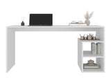 Benson Desk, 3 Shelves, White B097P474291