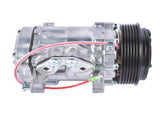 A/C Compressor with 6-Groove Pulley Fits for Sanden SD7 Style Serpentine Belt HC5005BK HRC55824-BK 17606676