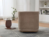 25.2 "Wide Modern Chenille Cushioned Armless Metal Base 360&deg Swivel Chair with Pillow, Suitable for W3118P253947