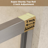 56-60" x 60" Tempered Glass with Explosion Proof Film, Aluminum Frame Double Sliding Shower Door, W1675P288831