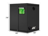 LY-120*120*200cm Home Use Dismountable Hydroponic Plant Growing Tent with Window Green & Black 10754030