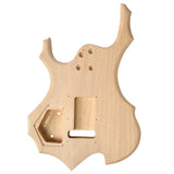DIY 6 String Flame Shaped Style Electric Guitar Kits with Mahogany Body, Maple Neck and Accessories 68229901