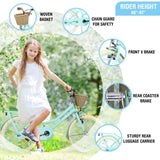 Multiple Colors,Girls Bike with Basket for 7-10 Years Old Kids,20 inch wheel ,No Training Wheels W1019138605
