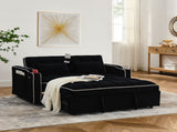 55.51 inch versatile foldable sofa bed in 3 lengths, modern sofa sofa sofa velvet pull-out bed, W2353P151786