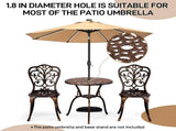 3 PCS Outdoor Bistro Set,Outdoor Patio Set, All-Weather Cast Aluminum Bistro Table Set for Backyard, 68244949