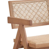 Beige and Natural Arm Chair B062P209281