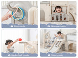 12 in 1 Toddler Outdoor Playset with Swing, Indoor Swing and Slide Set Playground for Toddlers 1-3, W5072P469212