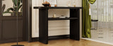 ZNTS TREXM Elegant Minimalist Console Table with Rounded Edges and Sturdy Shelf Design for Entryway, N715P195554B