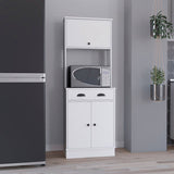 White 2-Cabinet Kitchen Pantry B062P175030