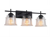3-Light with Clear Glass Satin Shade Unique Hand-make Lampshade Industrial Indoor Light Fixture E26 48219886