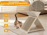 Multi-Functional Cat Scratcher - 18.5"x12"x21", Scratching Surface, Tunnel & Wooden Lounge 22813300