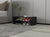 Black 2-Shelf Shoe Rack B062P230637
