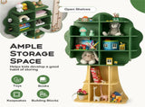 Green Kids Bookcase Shelf Toy Storage Organizer with Open Storage Shelves 92700702