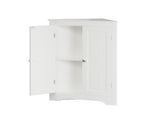 Floor Cabinet with 2 Doors and Adjustable Shelves, Freestanding Narrow Cabinet Organizer, 77350470