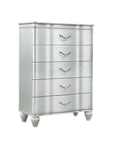Landmark Traditional Style 5-Drawer Chest With metal drawer pulls Made with Wood in Silver same as G150109013