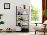 5-Tier Wooden Bookshelf with Adjustable Feet, Metal Frame, Waterproof and Scratch-Resistant Shelves, 83388744