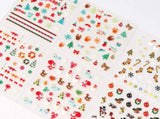 30sheet GlossyBlossom 3D Christmas Nail Stickers Korean Made Holiday Nail Art Decals for Festive 76464400
