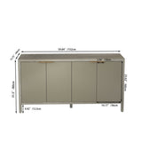 Sideboard Buffet, 59" Storage with Storage,Modern Wood Buffet,Storage W757P203146