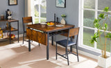 Folding Dining Table, 1.2 inches thick table top, for Dining Room,iving Room, Rustic Brown, 63.2'' W1162104704