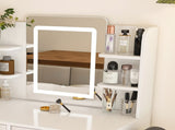 LED Mirror Vanity Dressing Table with Lights for Women & Girls - 3-Color Adjustable Light Strips, 2 W2700P297921