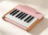 18-Key Wooden Kids Piano with Music Stand, Pastel Color Toddler Musical Toy, Educational Keyboard 58999119