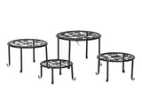 4 Round Ironwork Plant Racks With 4-1 Black Paint Prints 62508492