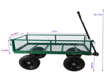 (Green solid wheels wagon cart) Solid wheels Tools cart Wagon Cart Garden cart trucks make it easier 83077866