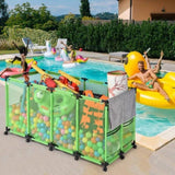 ZNTS 64" x 30" x 33"Pool Storage Bin, capacity of 63.5Lbs for holding swimming equipment,Holder for 92252113