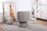 Swivel Accent Chair Armchair, Round Barrel Chair in Fabric for Living Room Bedroom W136194691