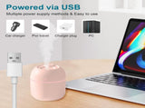 Portable Mini Humidifier, 220ml,Small Cool Mist Humidifier, USB Personal Desktop Humidifier For 70777005