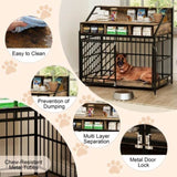 ZNTS 43.3 inch Dog Crate Furniture for Large Dogs,Wooden Dog Crate Divider,Double Door Dog Kennel 88510541