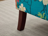 Modern Accent with Retro Wood Legs, Comfy Upholstered Armchair, Floral Design Single Sofa 90825210