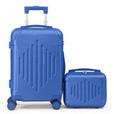 Premium 5-Piece ABS Luggage Set with Diamond Pattern & Reinforced Corners 13837498
