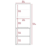 Mila Bathroom Cabinet, Two Interior Shelves, Two External Shelves, Single Door Cabinet -Black B20091953