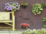 36 inch Bird Baths for Outdoors, Vintage Metal Garden Bird Bath with Solar Lamp and Flower Planter 98260566