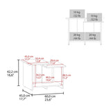 ZNTS Weman 23.6" W Coffee Table with Open Shelf Living Room, Home Office Storage White B200P253736