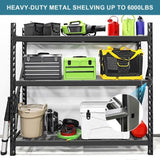 Garage Shelving Heavy Duty 72"H*77"W Garage Storage Shelves 6000LBS Heavy Duty Shelving Adjustable 3 ET309759BBB