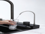 Pull-out Facuet Single Bowl Sink Kitchen Vegetable Sink 304 Whale Waterfall Sink Stainless Steel T3177P286037