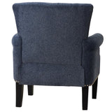 ZNTS Accent Rivet Tufted Polyester Armchair ,Navy Blue PP212520AAW