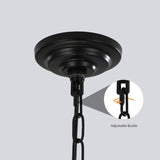 (Same as W1340142524/L1018-G) 8-Lights Black & Gold Lantern Tiered Pendant Light Fixtures, W1340P206664