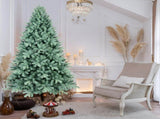 Artificial 5ft Blue green Tint Christmas Tree with 854 PE/PVC Mixed Branch Tips, memory wireiron 97648024