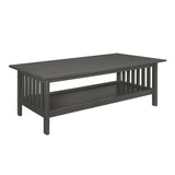 Classic Style Coffee Table and Two End Table Set Antique Gray Finish 3pc Occasional Table Set Wooden B011P175443